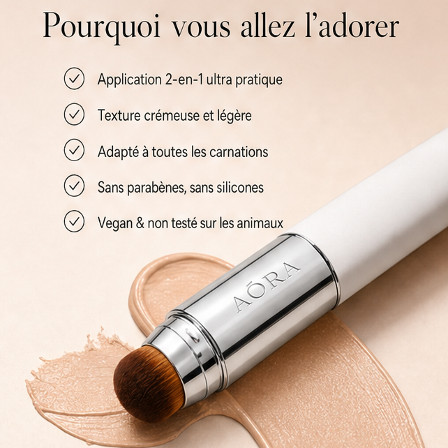 Stick Fond de Teint 2 en 1 Auto-Adaptant